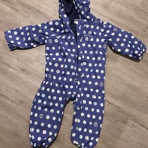 Columbia Blue and White Toddler Rain Suit